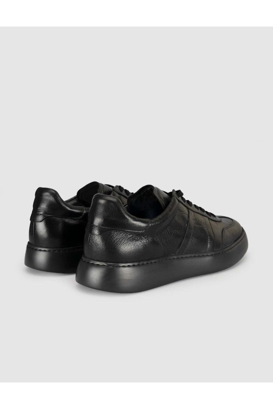 Cabani Shoes Baskets pour hommes en cuir véritable noir - Multicolore