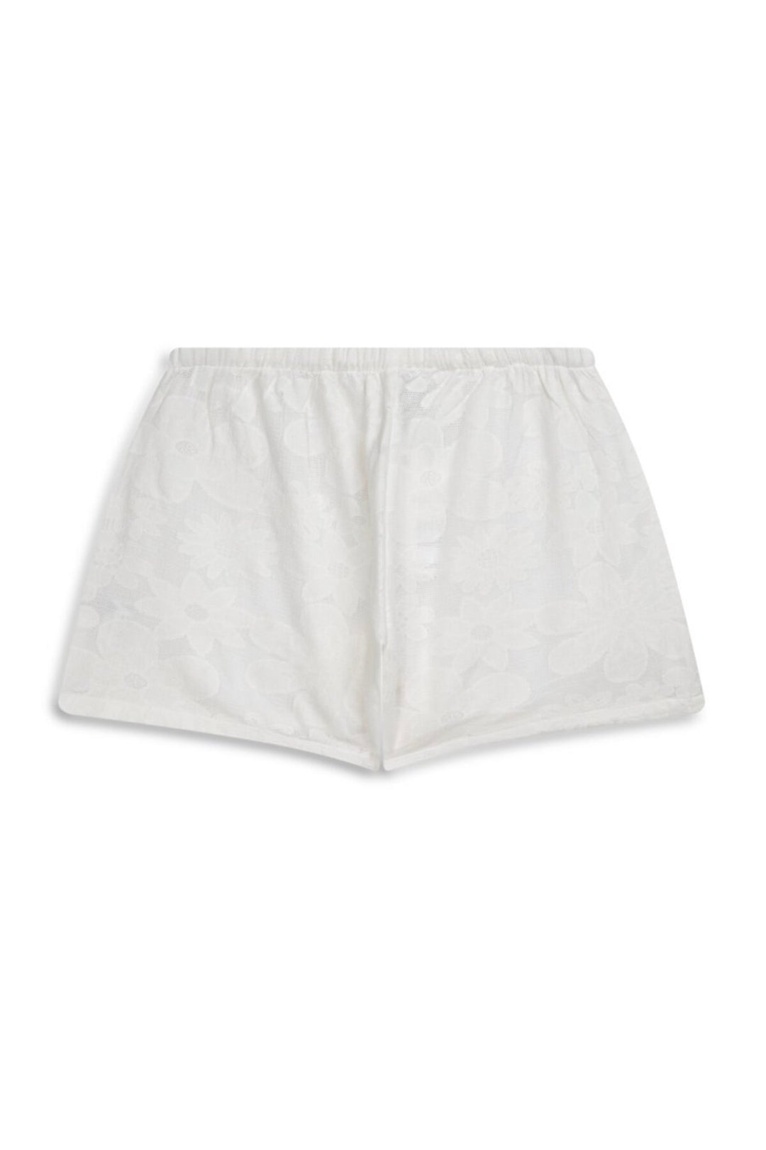LTB Short blanc à taille élastique à motifs - Blanc