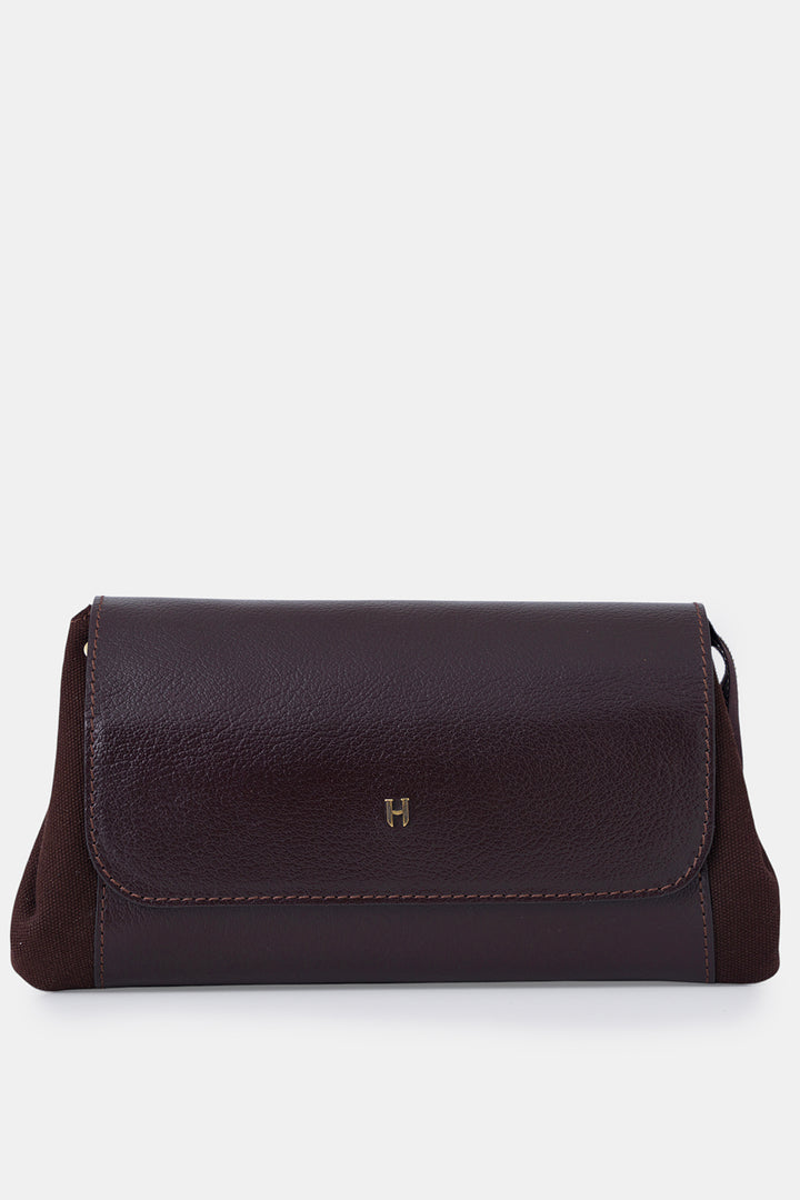 Helmbrook Connel - Petit sac à main en cuir véritable unisexe avec couvercle