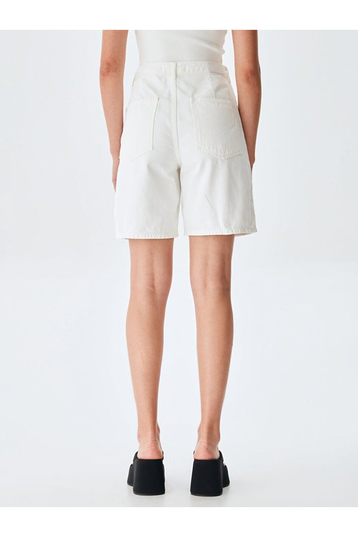 LTB Lores X Short en Jean Taille Haute Coupe Relaxed - Blanc_