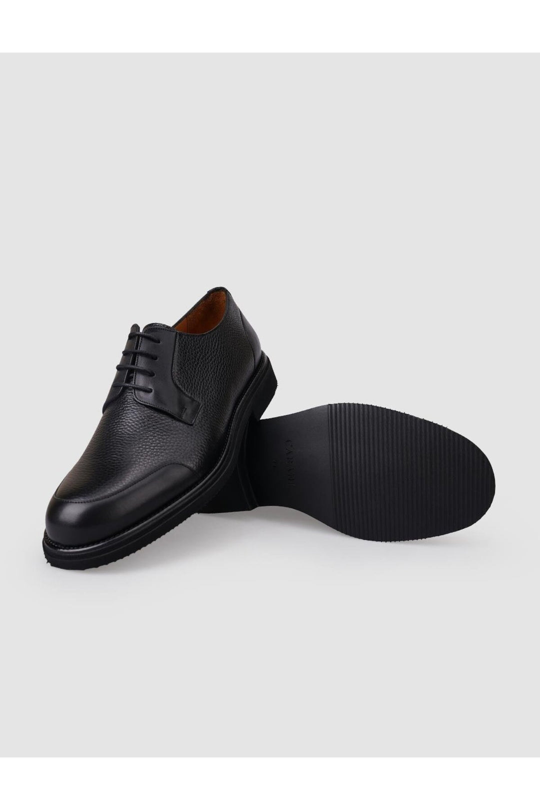 Cabani Shoes Chaussures classiques pour hommes en cuir véritable noir à lacets 100% - Multicolore