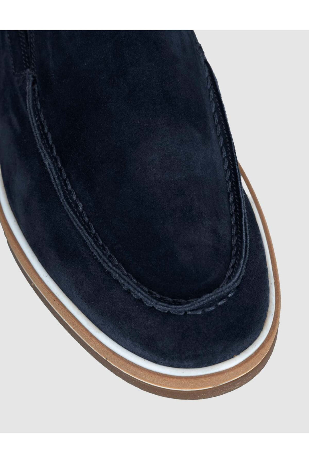 Cabani Shoes Bleu marine Suède Cuir véritable Chaussures Loafer Homme - Multicolore