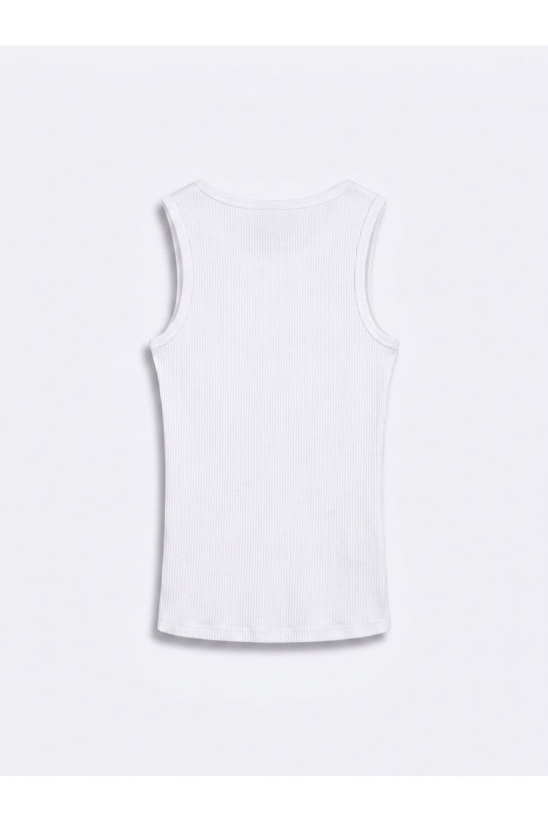 LTB Débardeur côtelé blanc à boutons - Blanc