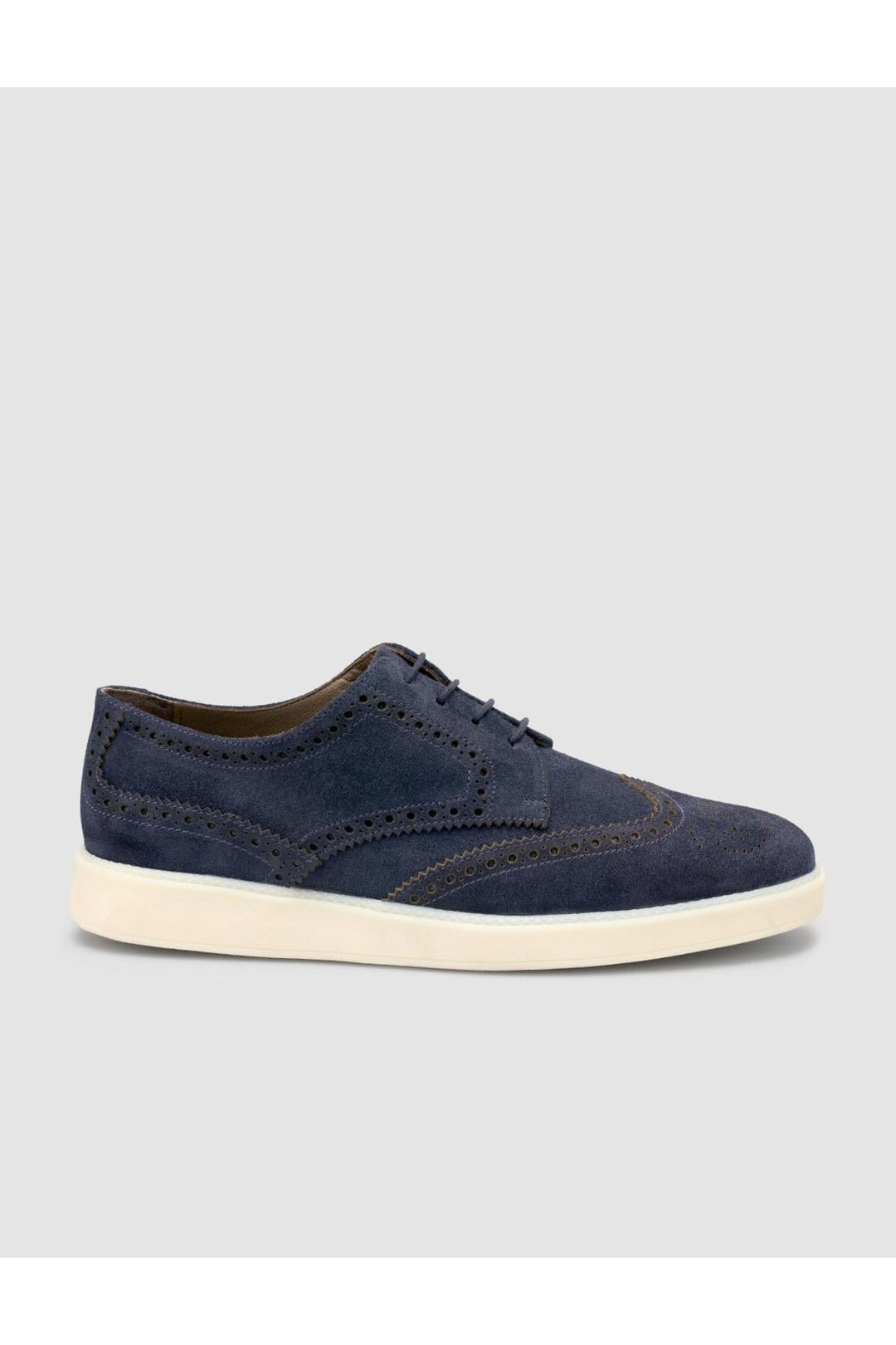 Cabani Shoes Chaussures de ville pour hommes en cuir suédé 100% véritable bleu marine - Bleu marine