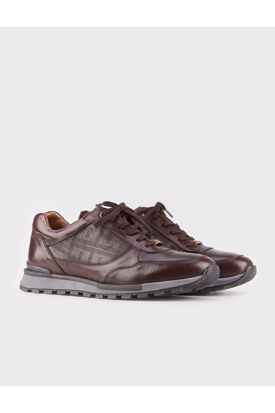 Cabani Shoes Chaussures de ville pour hommes à lacets en cuir véritable. - Marron