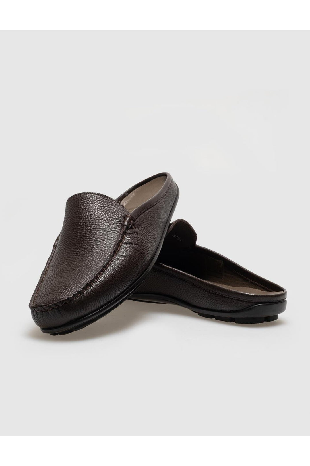 Cabani Shoes Sandales décontractées pour hommes en cuir véritable marron - Marron