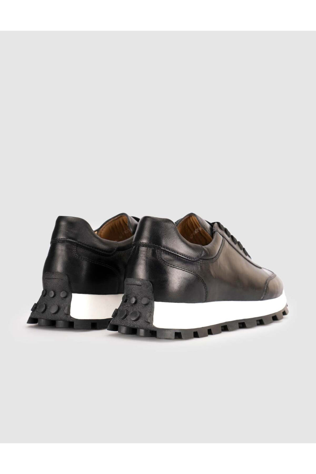 Cabani Shoes Baskets femme en cuir véritable noir - Multicolore