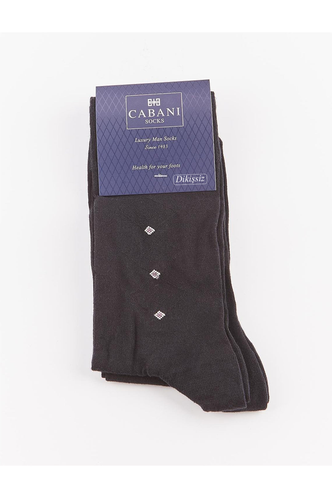 Cabani Shoes Chaussettes noires pour hommes par lot de 2 - Multicolore