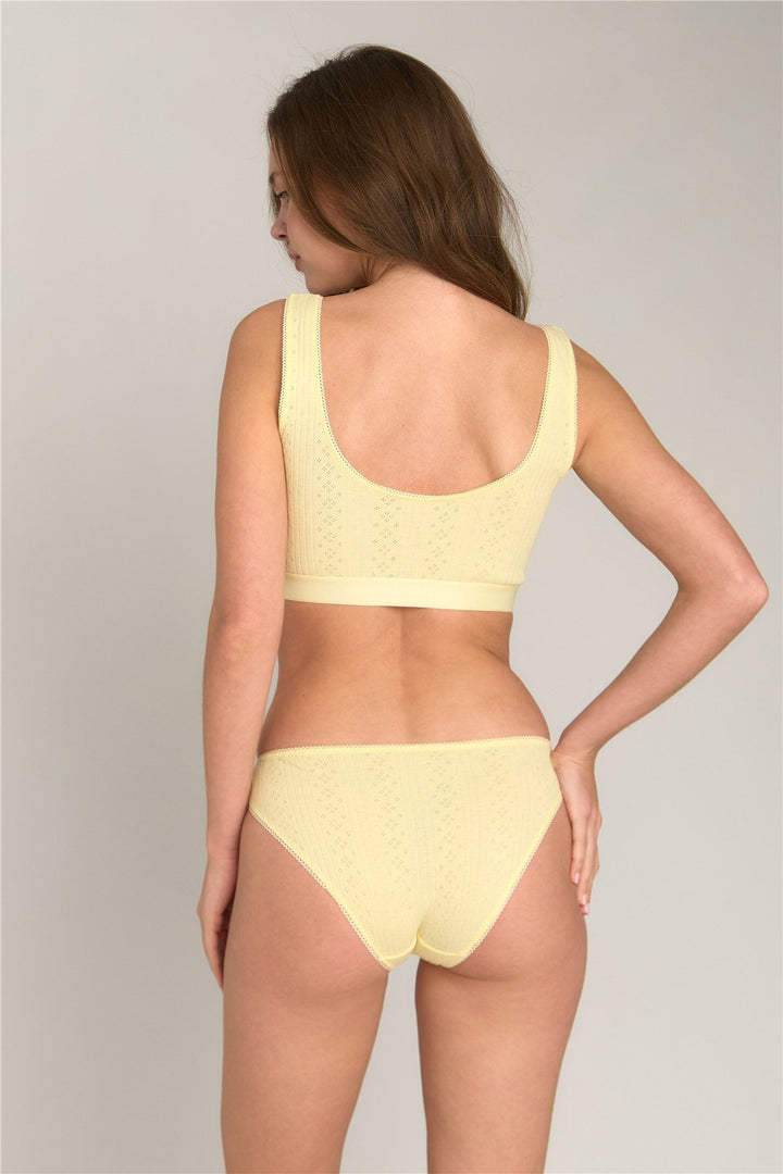 Lovely Things KIMBERLY Soutien-gorge Bralette Pointelle - Clair Jaune