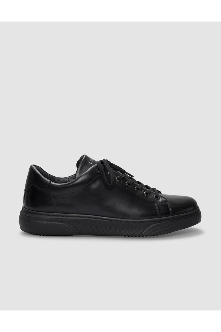 Cabani Shoes Chaussures de ville pour hommes en cuir véritable noires à lacets - Noir
