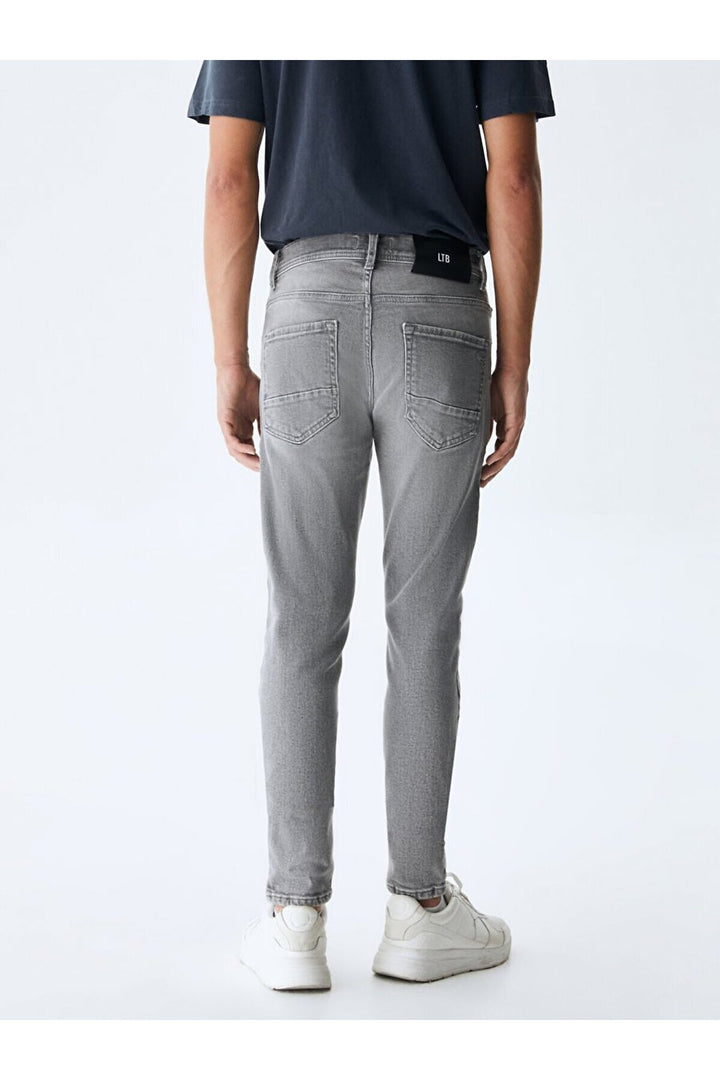 LTB Pantalon super skinny Jumy Mid Rise - Gris
