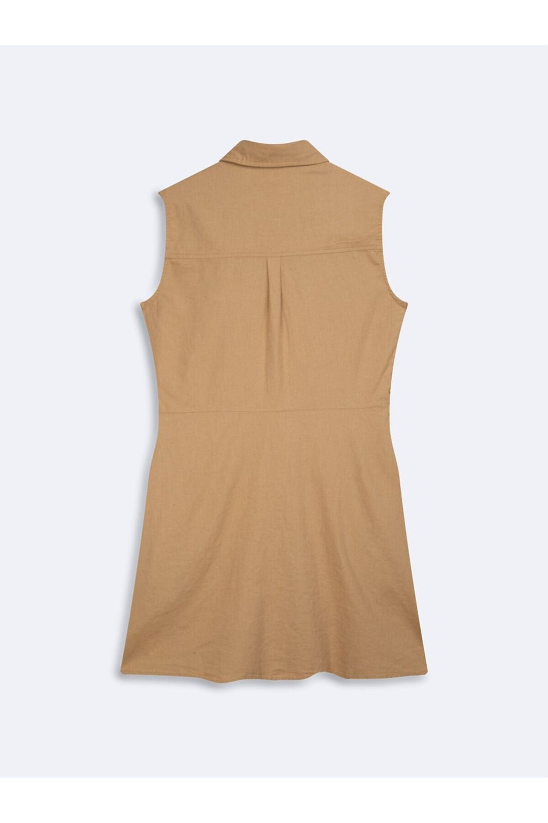 LTB Robe Beige À Boutons Devant - Beige