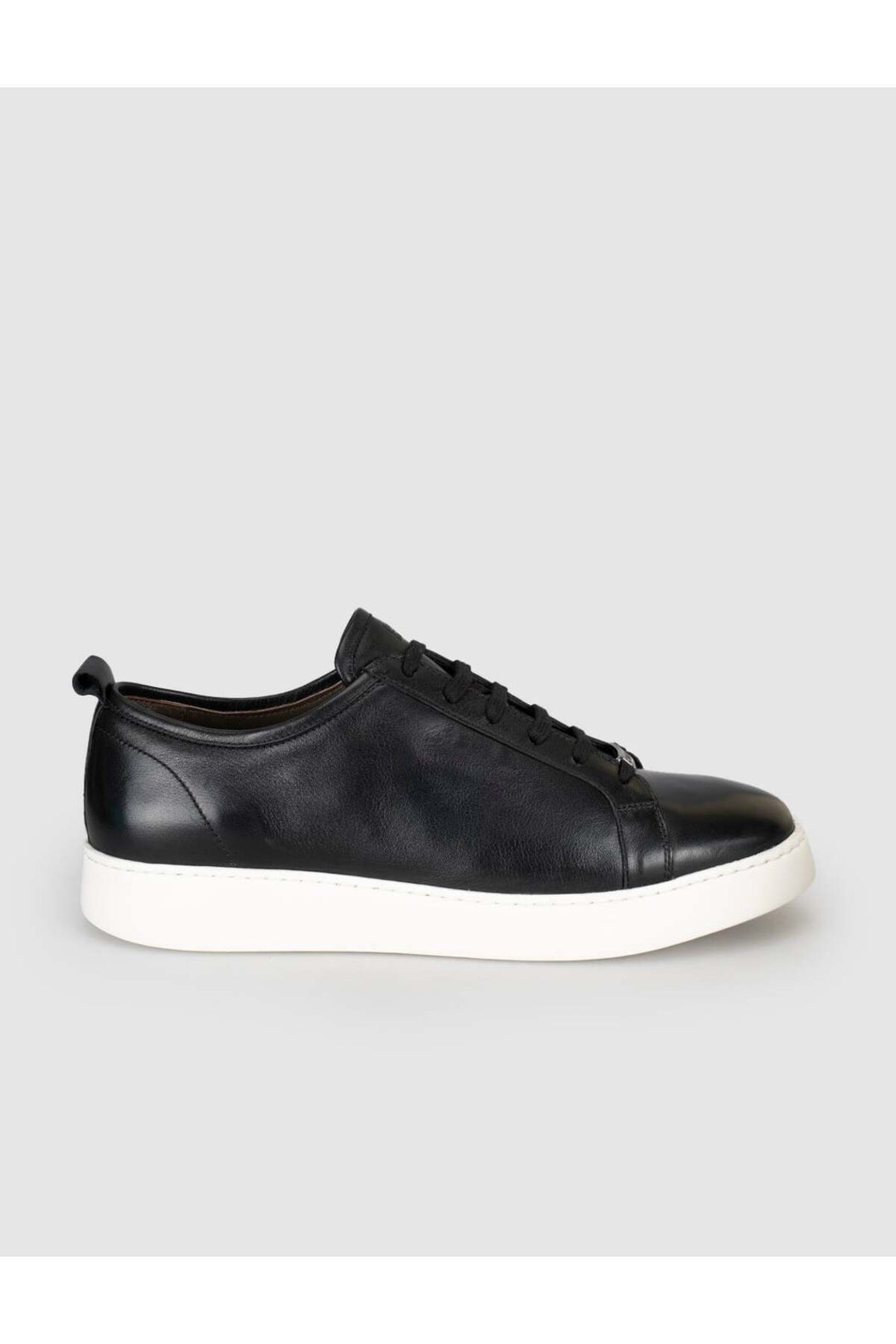 Cabani Shoes Baskets homme en cuir de veau véritable noir à lacets. - Multicolore