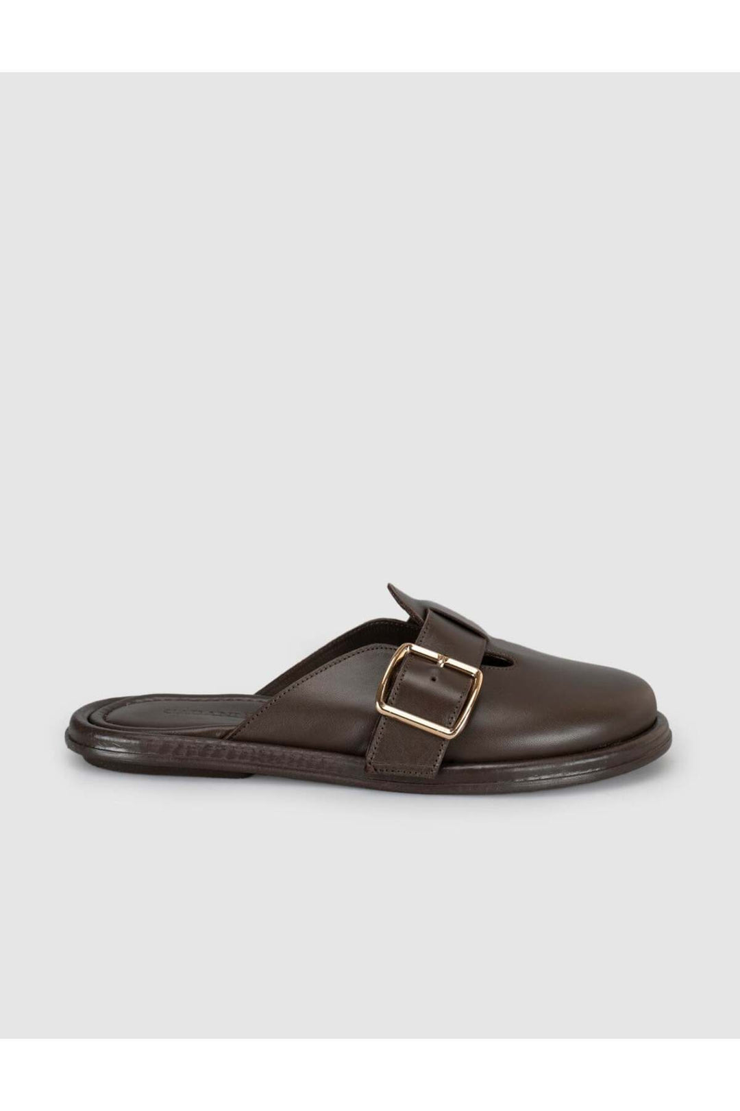 Cabani Shoes Sandales en cuir véritable marron à boucle pour femme - Multicolore