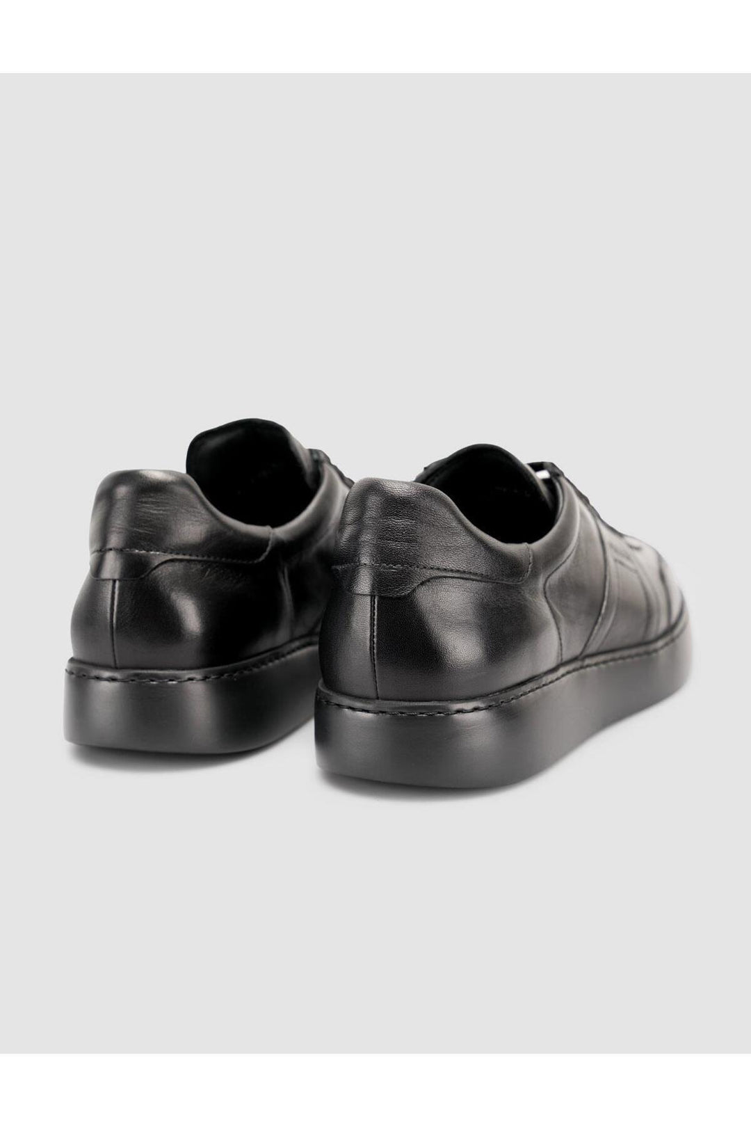 Cabani Shoes %100 Cuir Baskets Noires pour Hommes à Lacets - Noir