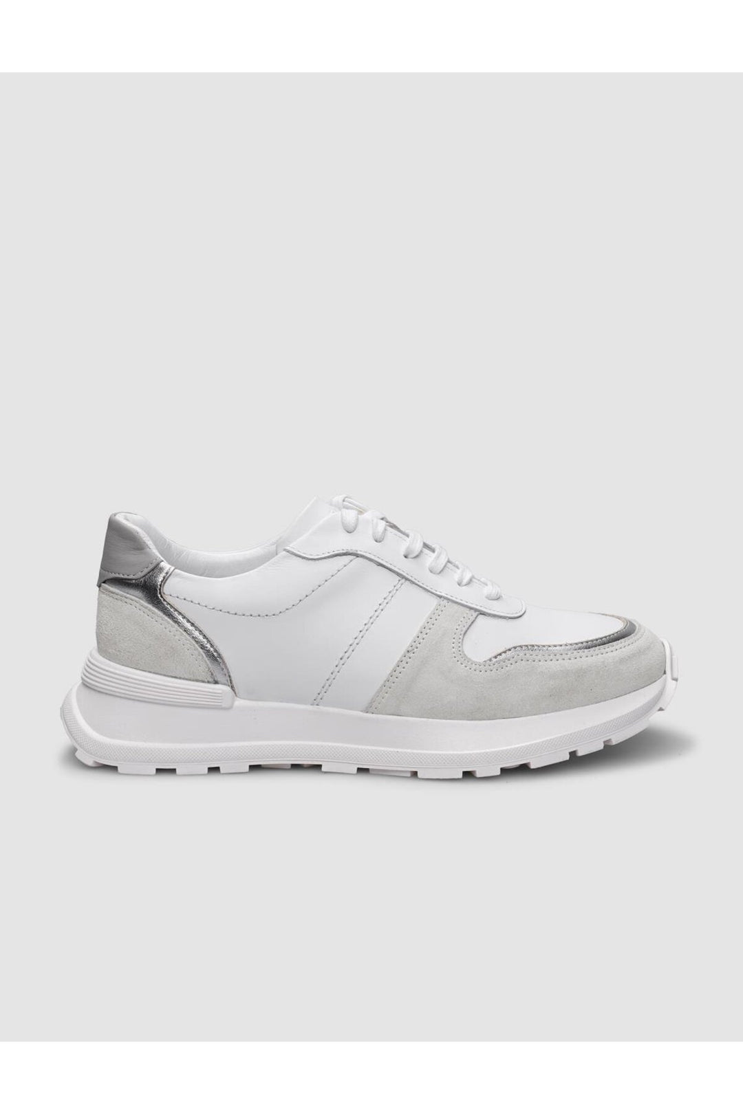 Cabani Shoes Baskets de sport pour femmes en cuir véritable 100 % blanc - Multicolore