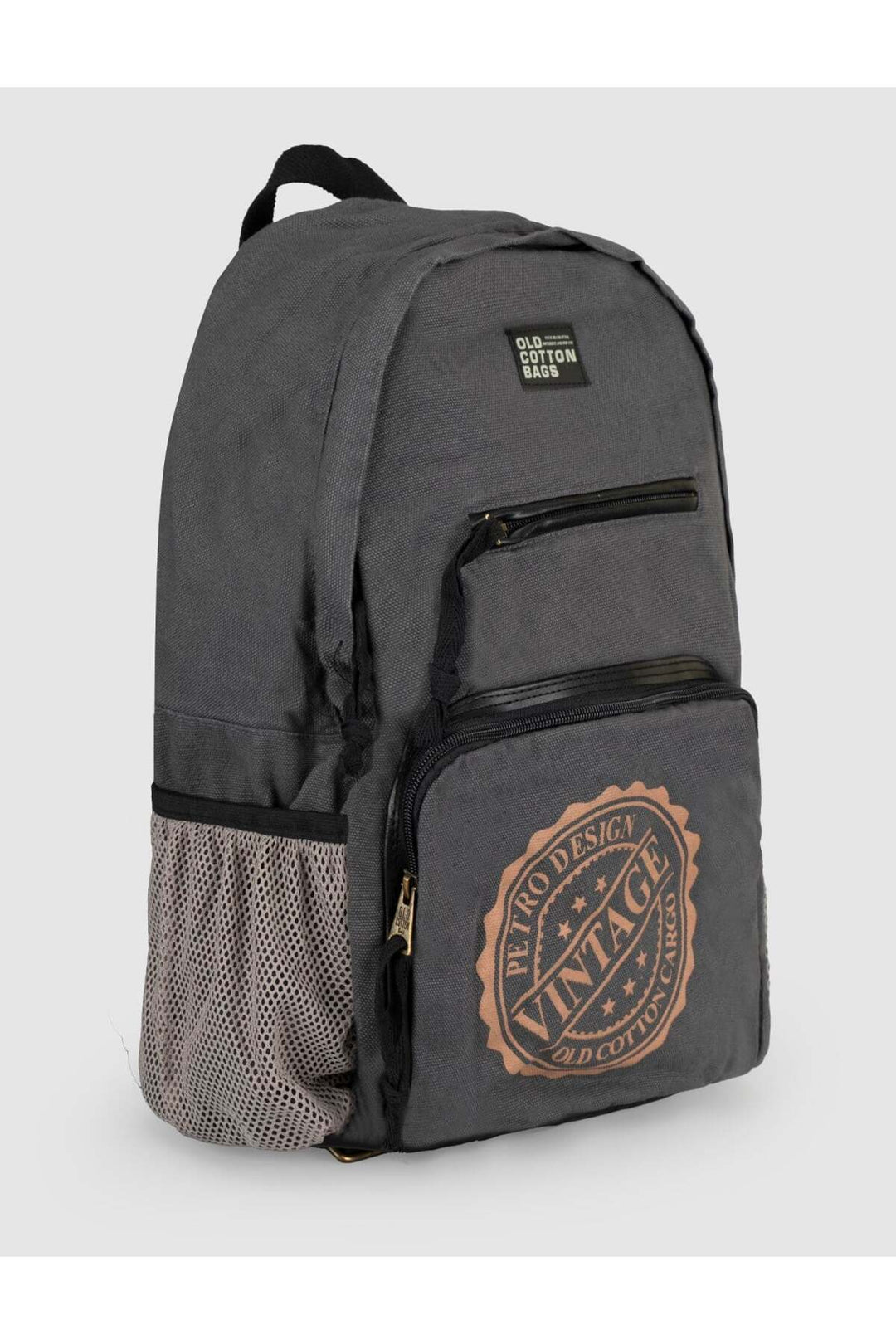 Cabani Shoes Sac à dos unisexe en lin imprimé anthracite - Gris