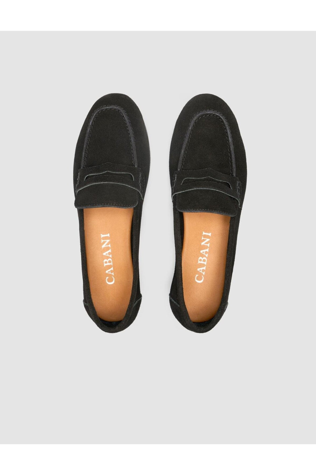 Cabani Shoes %100 Cuir véritable Suède Noir Mocassins Femme - Noir