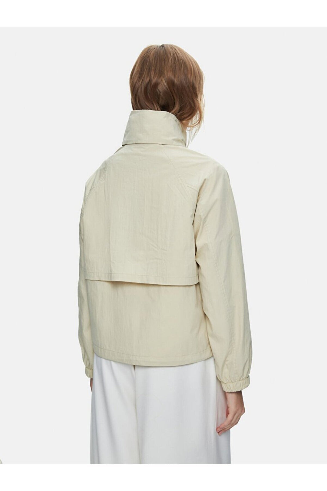 LTB Veste beige à manches longues avec col droit et poche avant