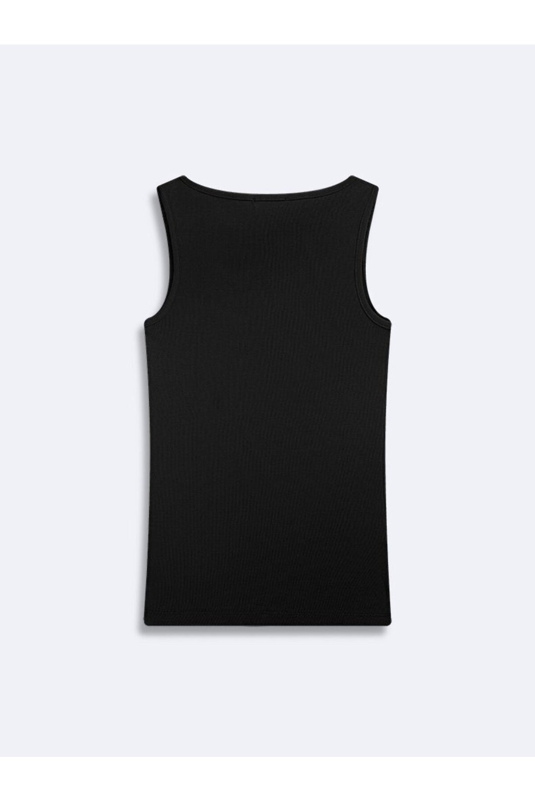 LTB Singlet noir basique sans manches à col en U