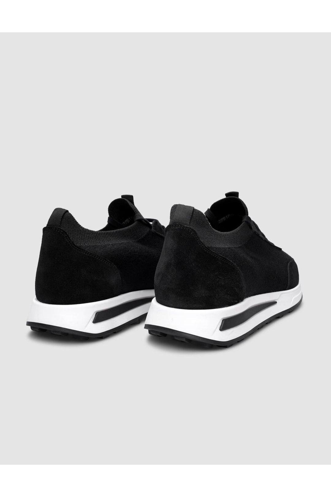 Cabani Shoes Baskets pour hommes en tricot noir avec lacets - Noir