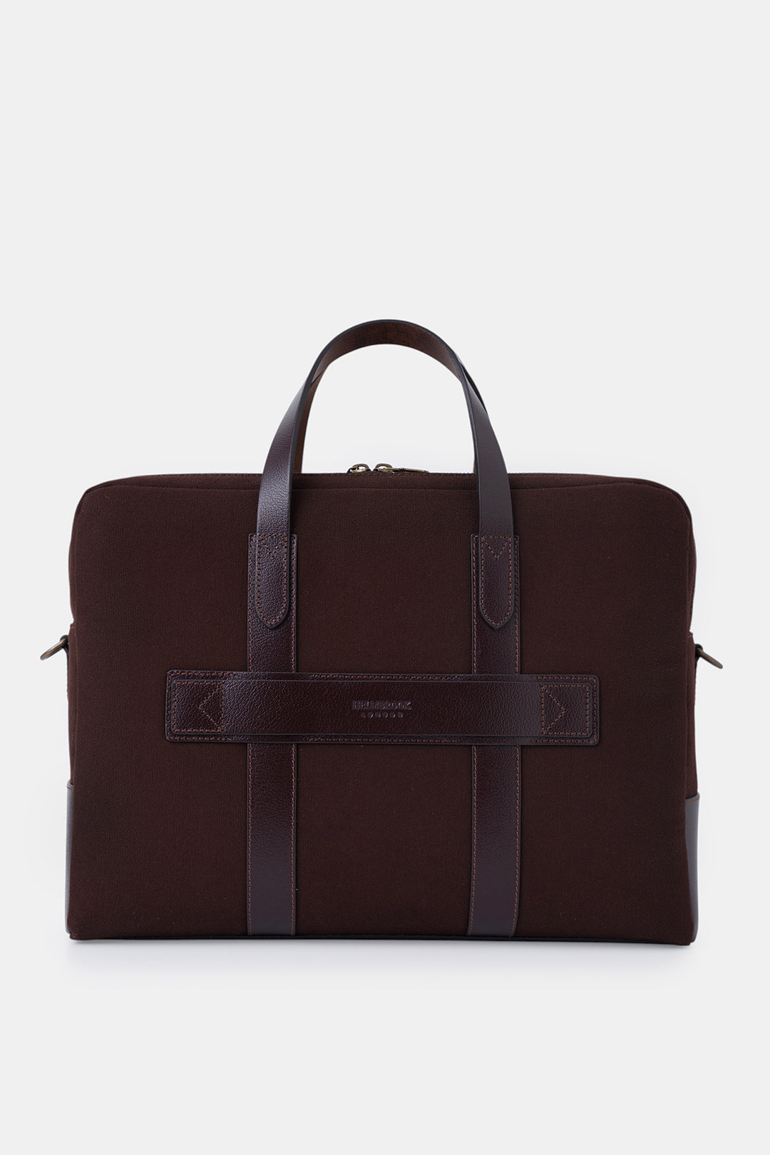 Helmbrook Sac pour ordinateur portable Benedict en cuir véritable 15,6"à deux compartiments pour homme