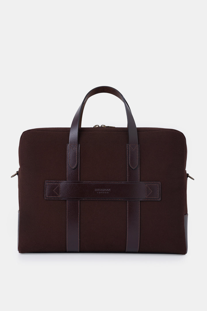 Helmbrook Sac pour ordinateur portable Benedict en cuir véritable 15,6"à deux compartiments pour homme