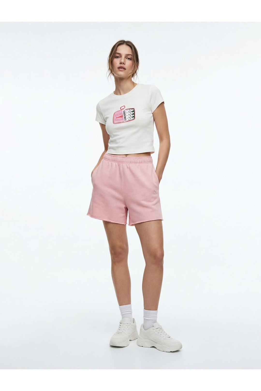 LTB Short rose extensible court à coupe décontractée - Rose