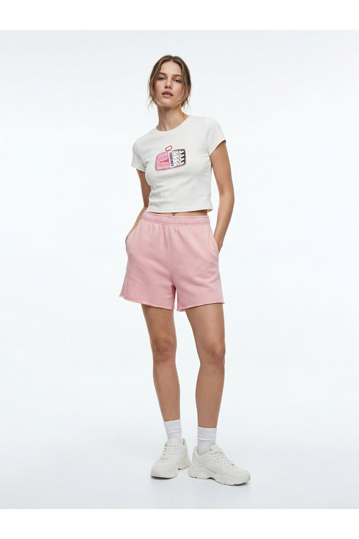 LTB Short rose extensible court à coupe décontractée - Rose
