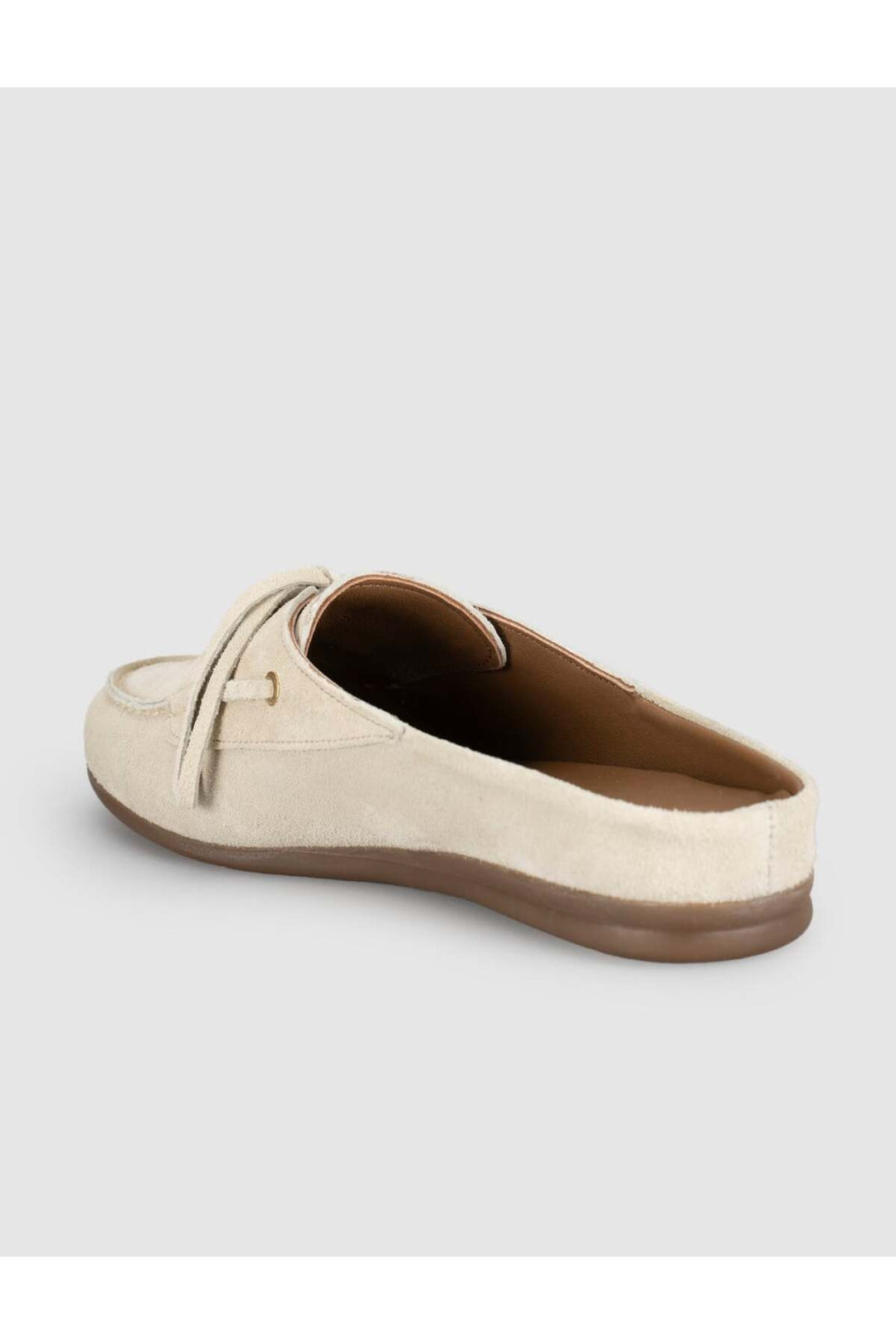 Cabani Shoes Mule loafer femme en suède beige - Multicolore