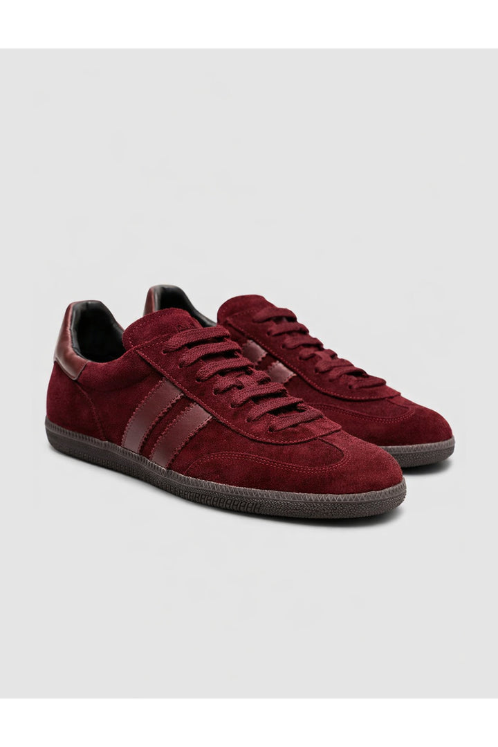 Cabani Shoes Riposta %100 Cuir Suédé Rouge Femme Baskets - Multicolore