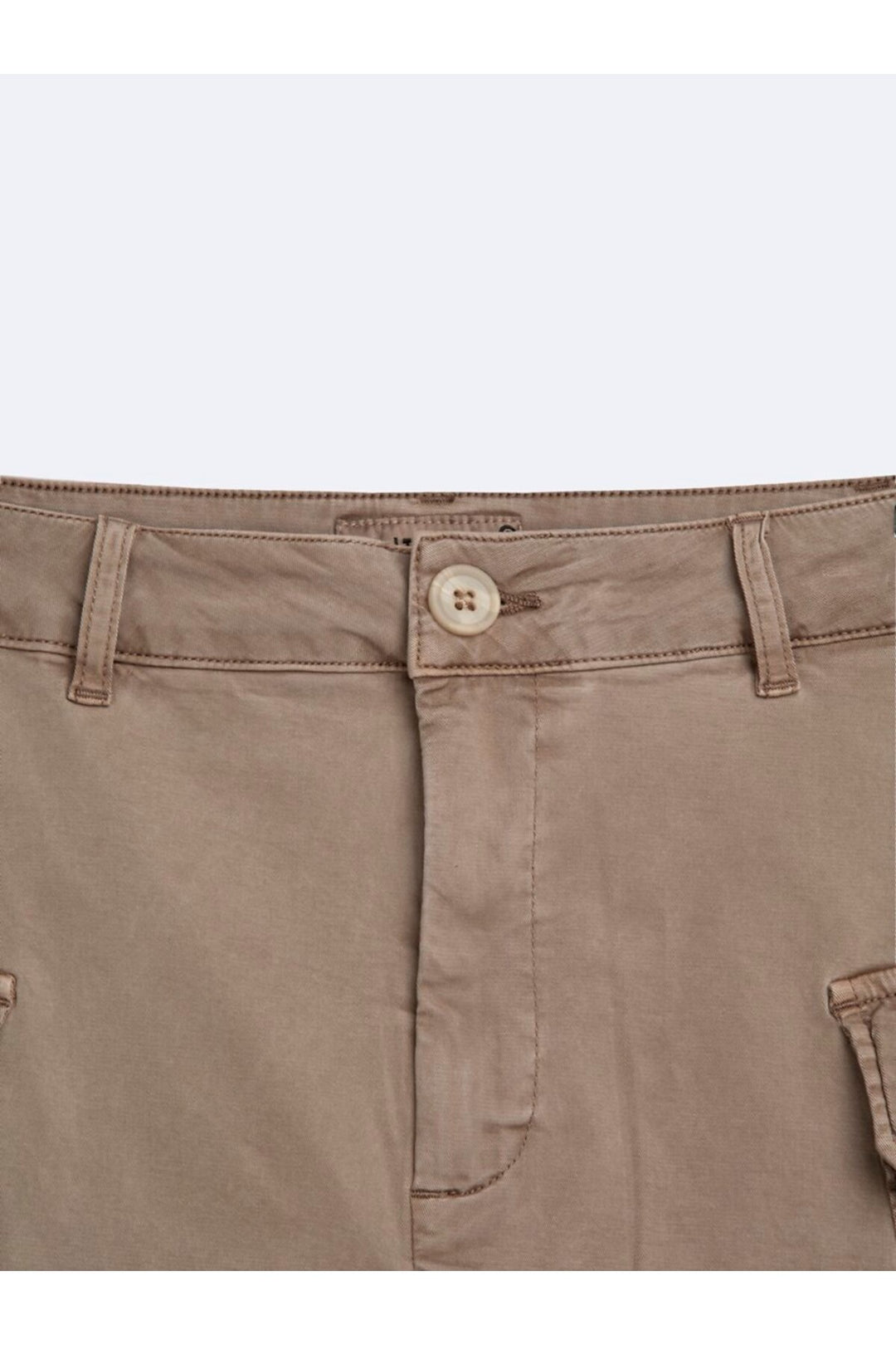 LTB Jupe Short Mini Cargo Taille Haute Beige - Beige