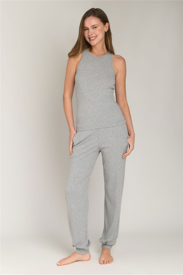 Lovely Things Haut de pyjama caraco singlet CAROL - Bordeaux