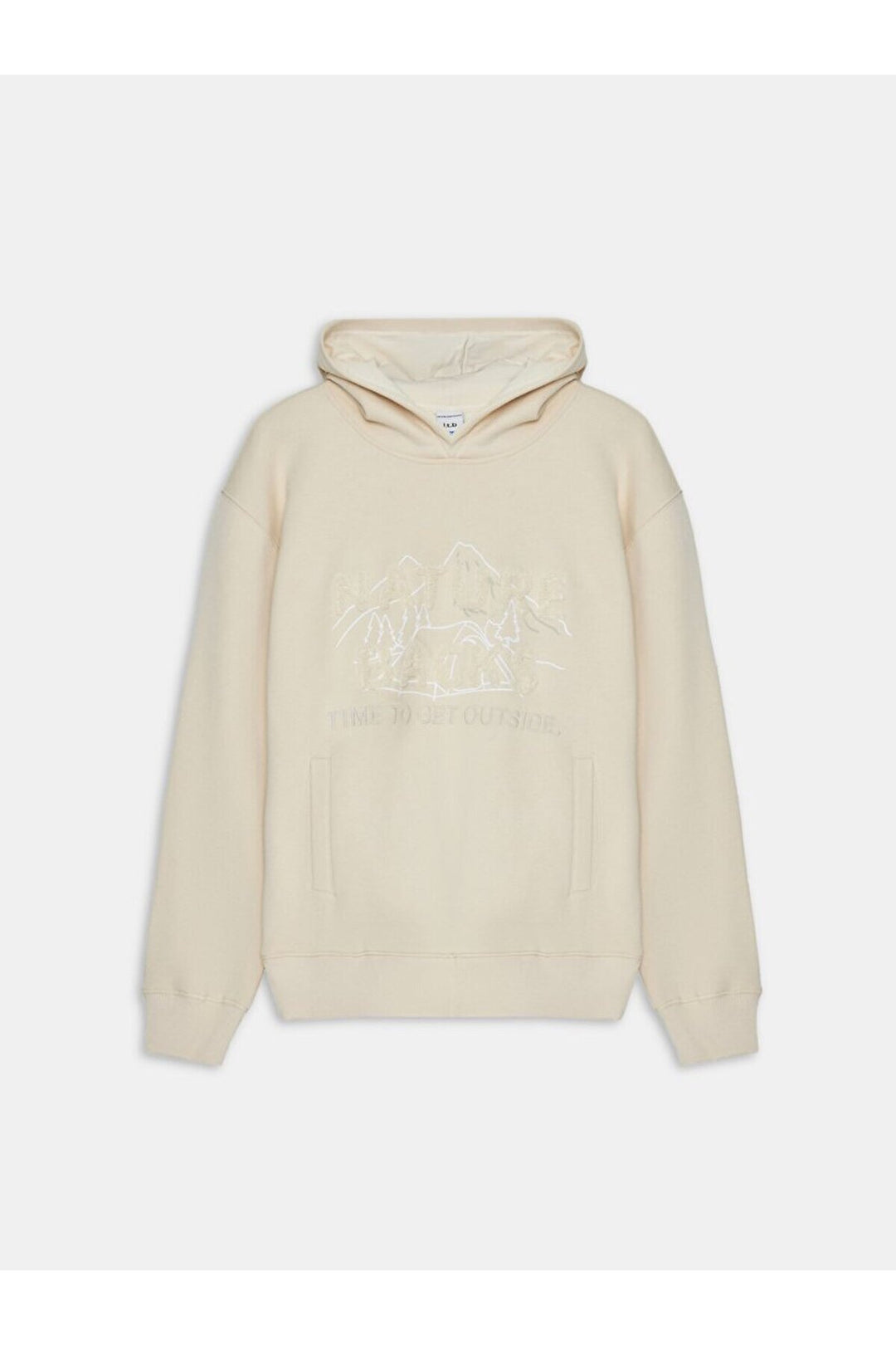 LTB Sweat beige imprimé à capuche et manches longues