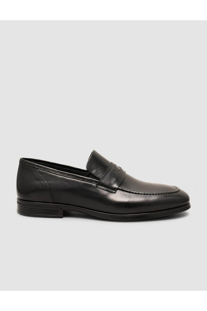 Cabani Shoes %100 Cuir Véritable Chaussures Loafers Classiques Noires pour Hommes - Noir