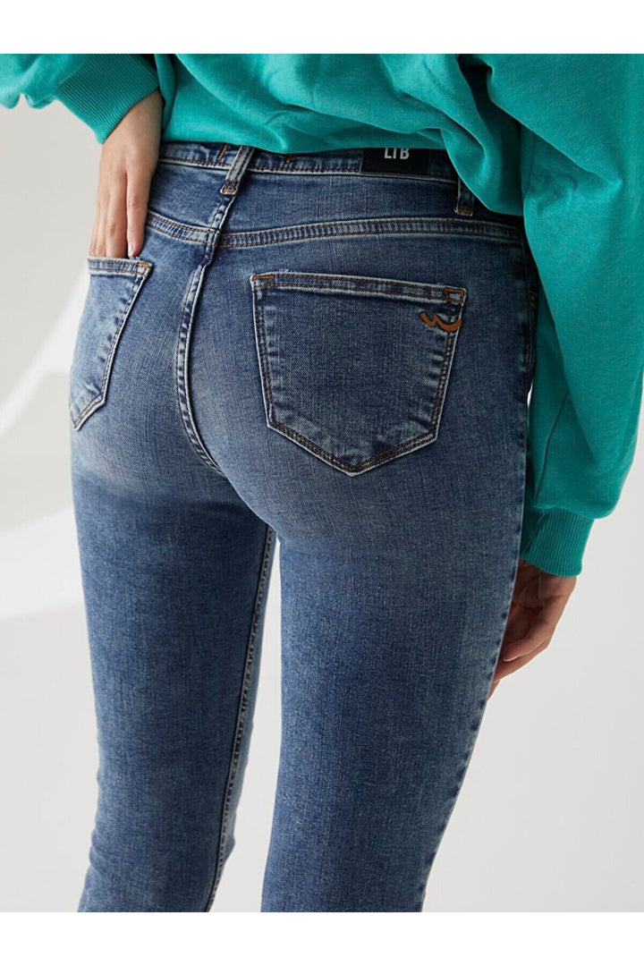 LTB Pantalon en jean à taille moyenne Amy X Narrow Leg