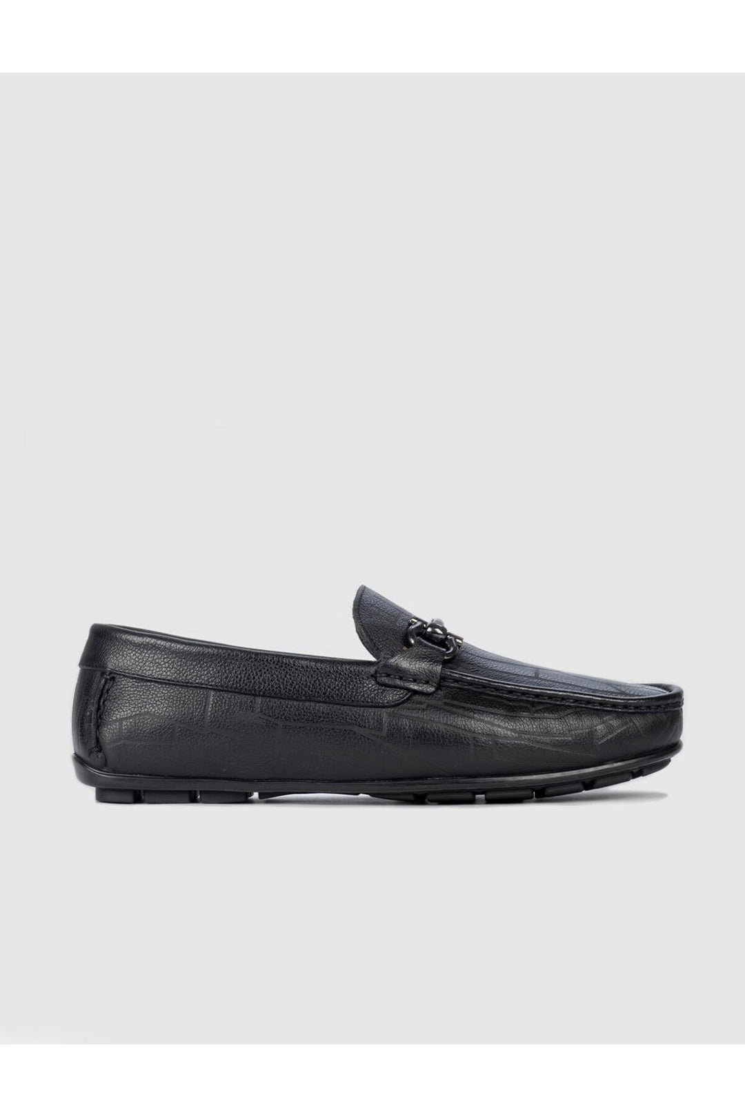 Cabani Shoes Mocassins pour hommes en cuir véritable avec boucle noire - Multicolore