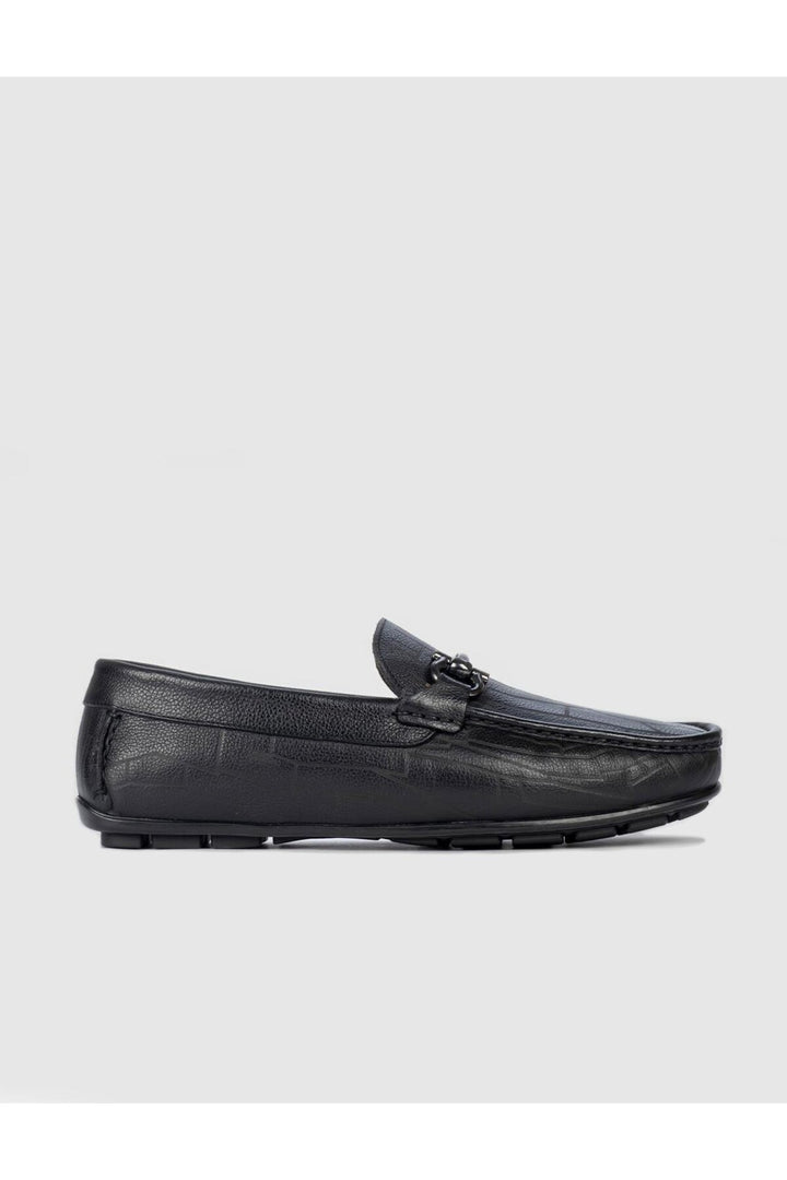 Cabani Shoes Mocassins pour hommes en cuir véritable avec boucle noire - Multicolore