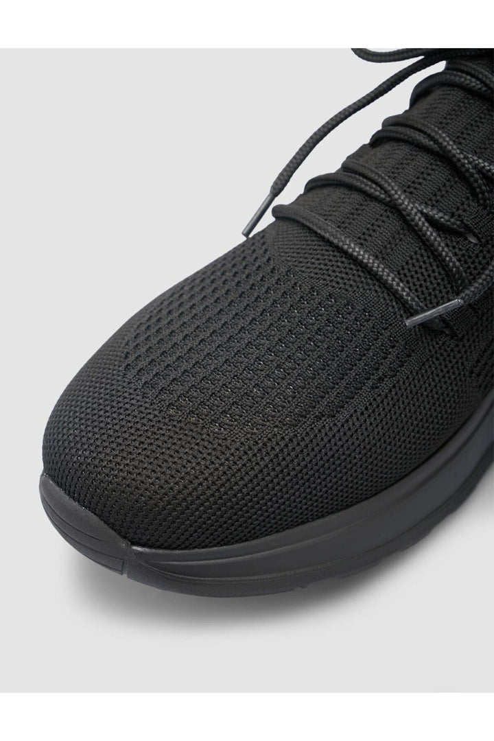 Cabani Shoes Chaussures de sport Napoli pour homme en tricot noir - Noir