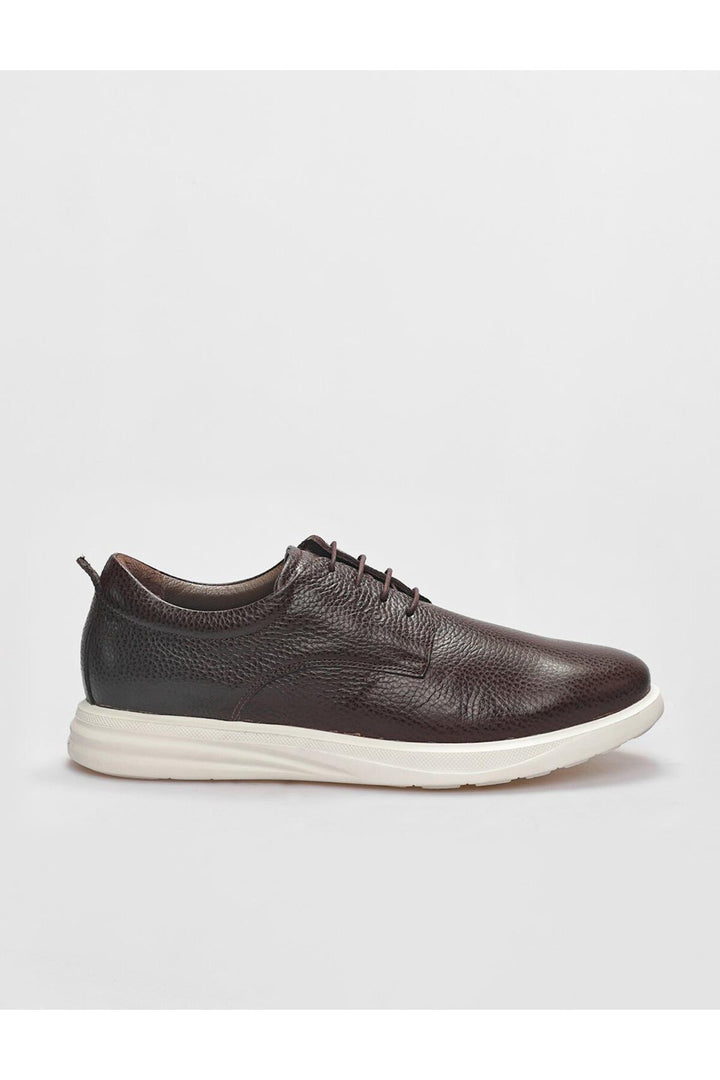 Cabani Shoes Chaussures de ville pour hommes en cuir véritable marron à lacets - Marron
