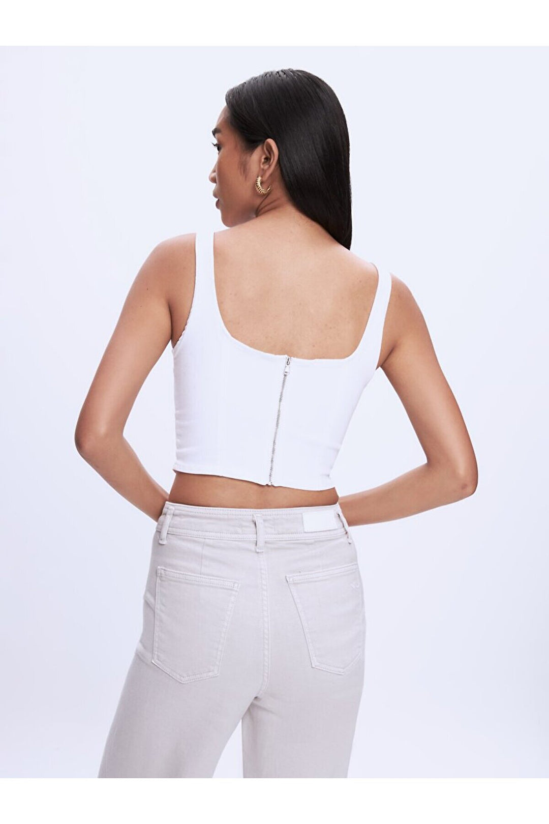 LTB Bustier en jean Vevına - Blanc_