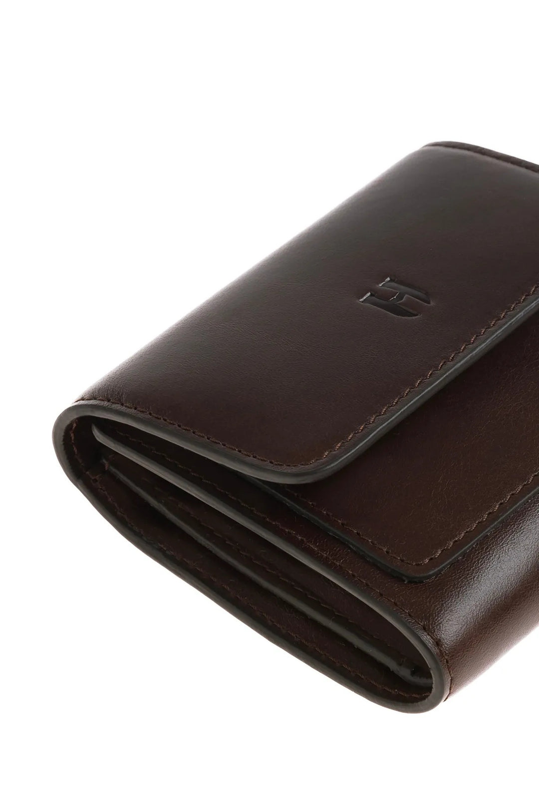 helmbrook Grande fermeture à glissière de portefeuille en cuir véritable pour femmes avec couvercle protégé par RFID Eleanor Brown