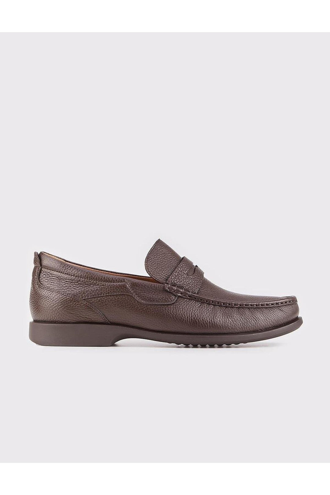 Cabani Shoes Chaussures mocassins décontractées pour hommes en cuir véritable marron - Marron