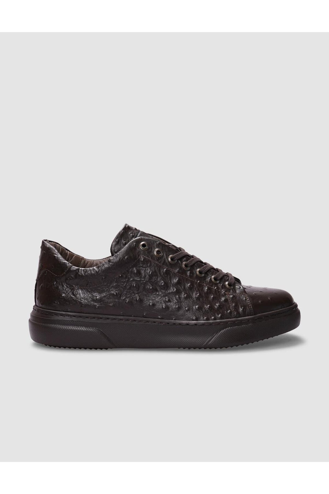 Cabani Shoes Chaussures de sport pour hommes en cuir véritable marron à lacets - Marron