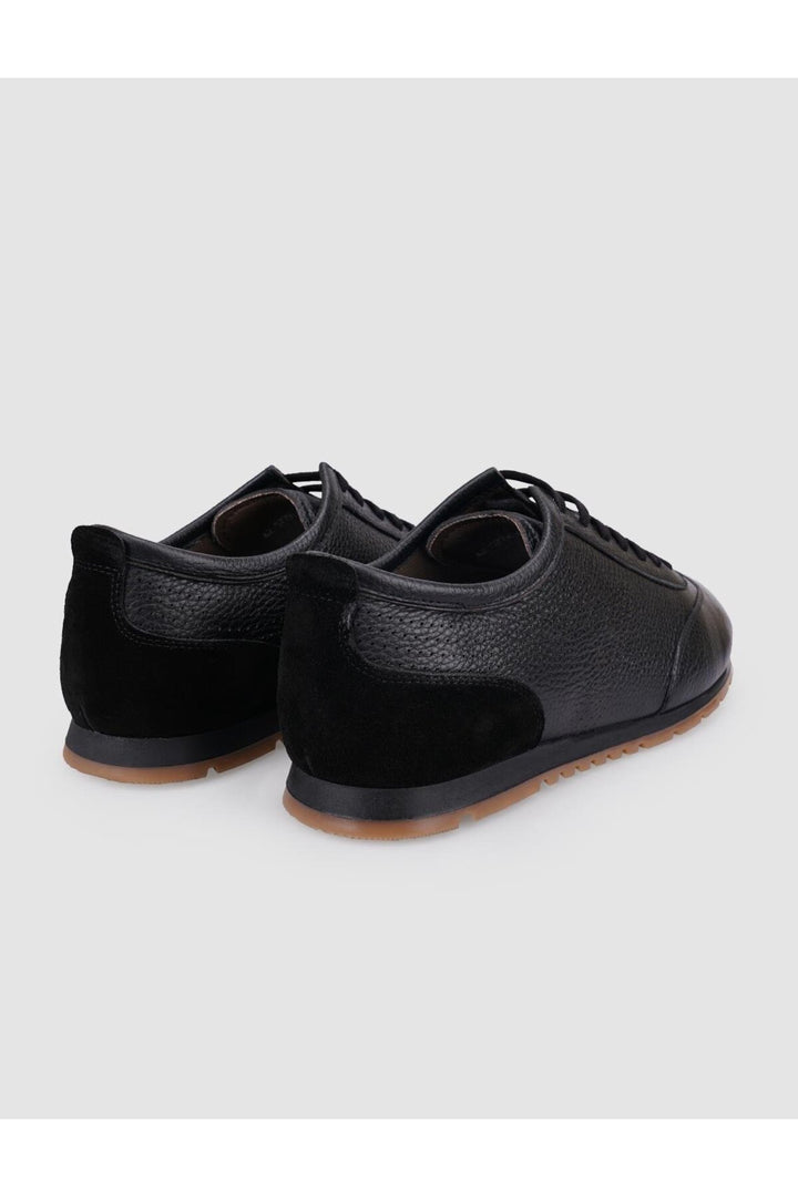 Cabani Shoes Chaussures de ville pour hommes en cuir véritable noir à lacets 100% - Multicolore