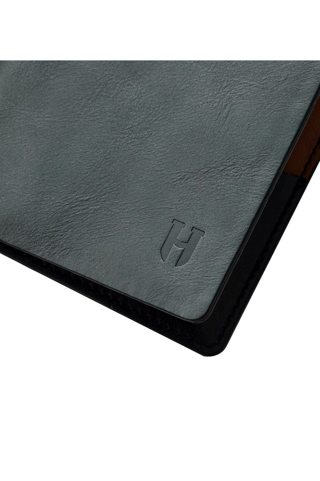 helmbrook Portefeuille en cuir véritable pour homme Slim Design Multi-Bay RFID Protected Eldridge Black Plus