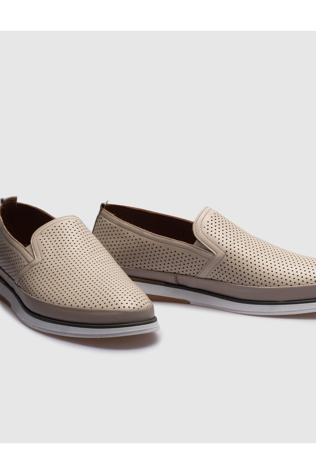 Cabani Shoes Chaussures de ville pour hommes en cuir véritable beige - Multicolore