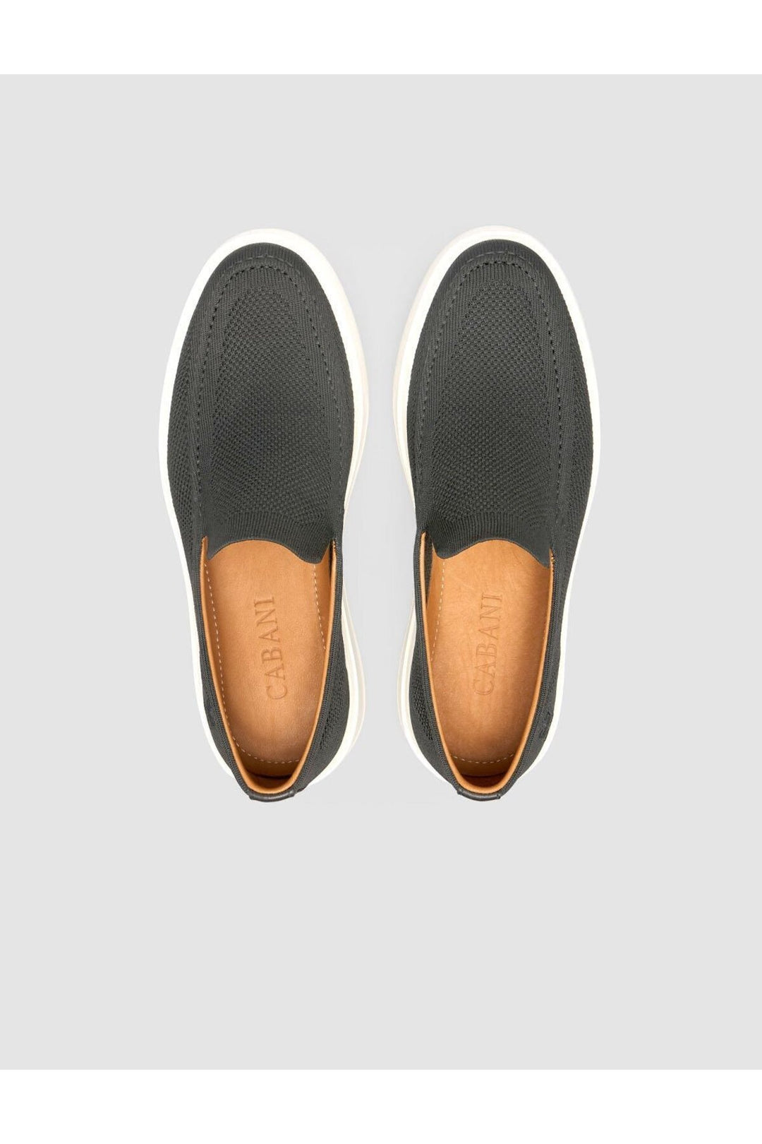 Cabani Shoes Chaussures de ville pour hommes en tricot sans lacets anthracite - Anthracite