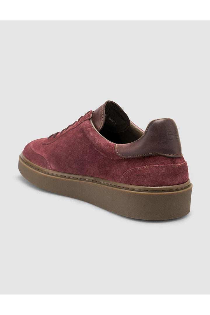 Cabani Shoes %100 Cuir Véritable Chaussures de Sport pour Hommes Suédé Bordeaux - Bordeaux