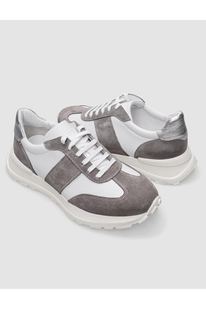 Cabani Shoes Chaussures de sport pour femmes en cuir véritable blanc à lacets 100% - Blanc